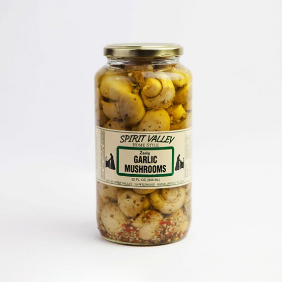 Spirit Valley Homestyle Zesty Garlic Mushrooms-32 oz