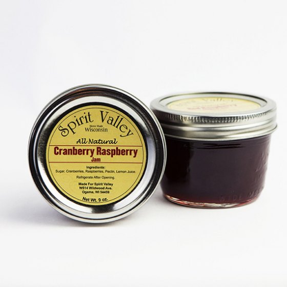 Spirit Valley Cranberry Raspberry Jam-9 oz