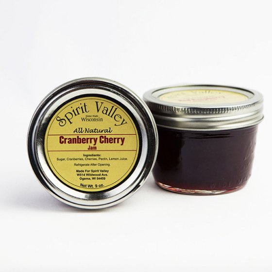 Spirit Valley Cranberry Cherry Jam–9oz