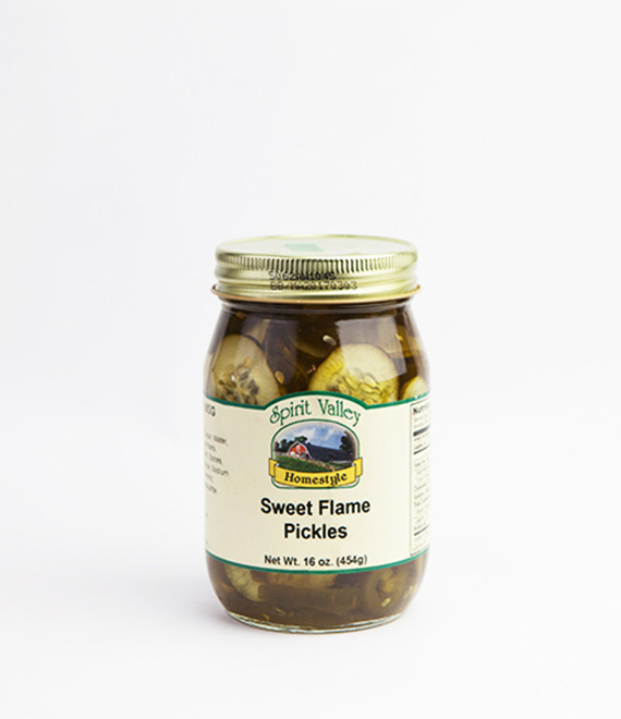 Spirit Valley Sweet Fire Pickles–16oz