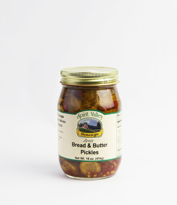 Spirit Valley Zesty Bread and Butter Pickles-16 oz Spirit Valley Zesty Bread and Butter Pickles-16 oz