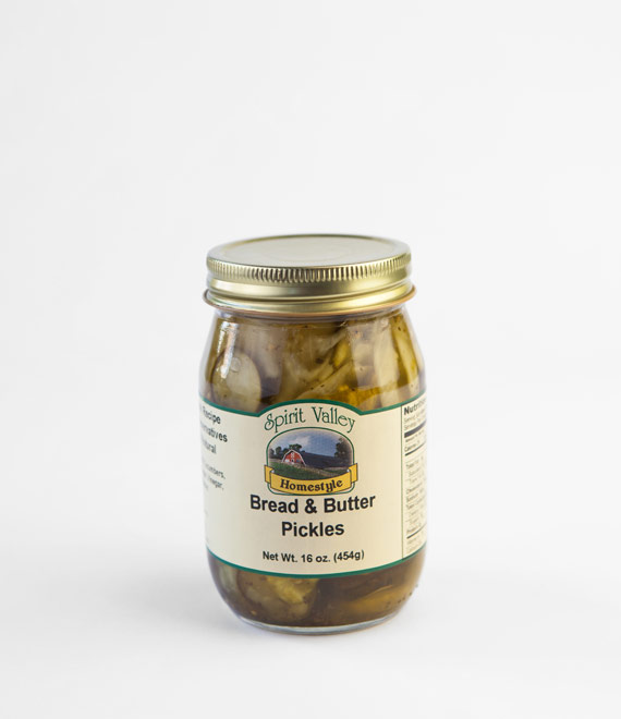 Spirit Valley Bread and Butter Pickles 16 oz.