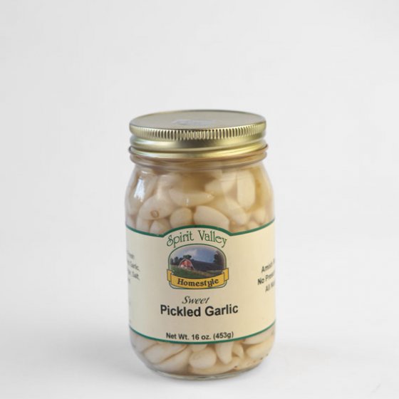 Spirit Valley Sweet Pickled Garlic 16 oz.