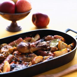 Cider-Baked Chicken and Sausage