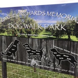 Sunrise Memorial Dog Walk Park, a designated area to walk your dog.