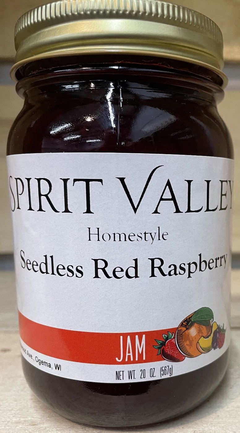 Spirit Valley Red Raspberry Seedless Jam20 oz Jams and Jellies