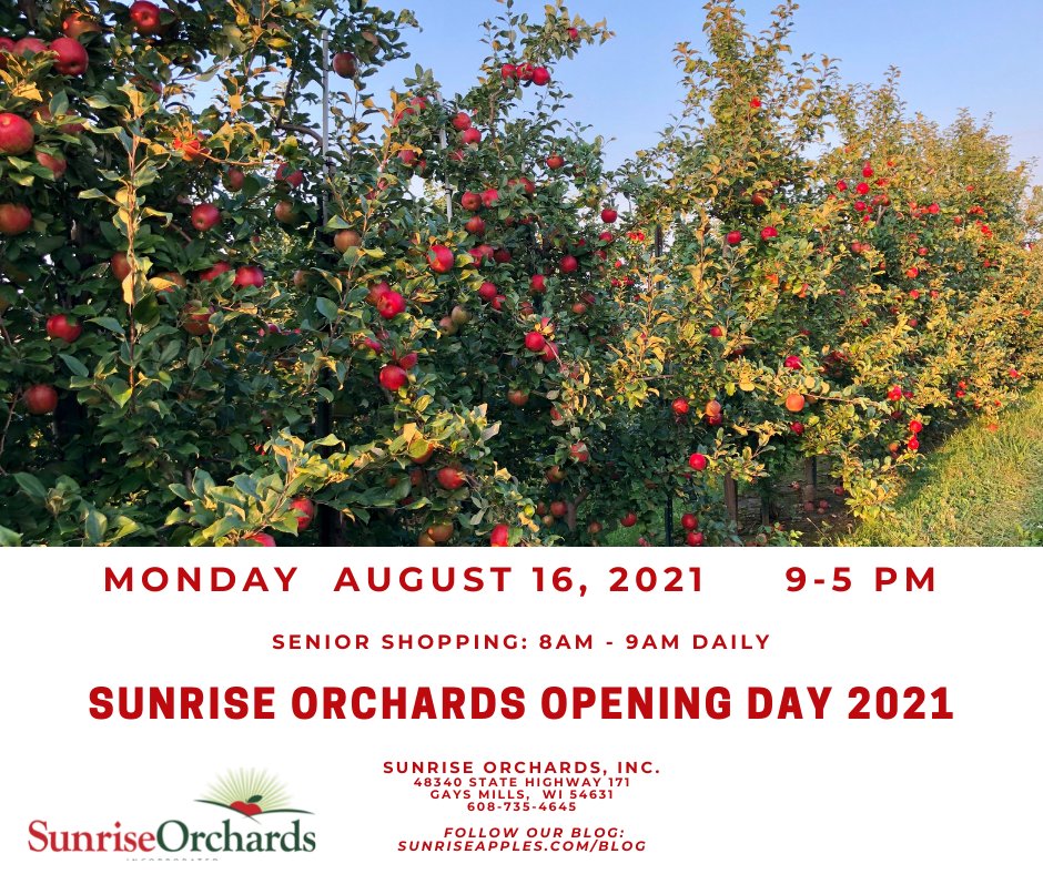 Opening Day August 16, 2021 from 9 am - 5 pm!