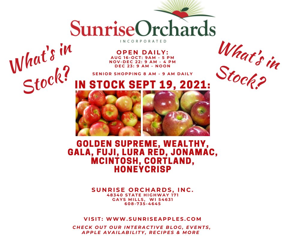 What's in Stock Sunday September 19, 2021?