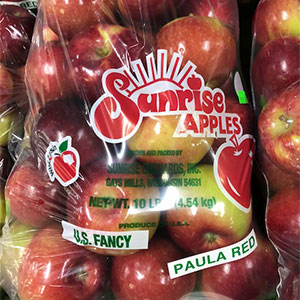 Paula Red Apples available at Sunrise Orchards!