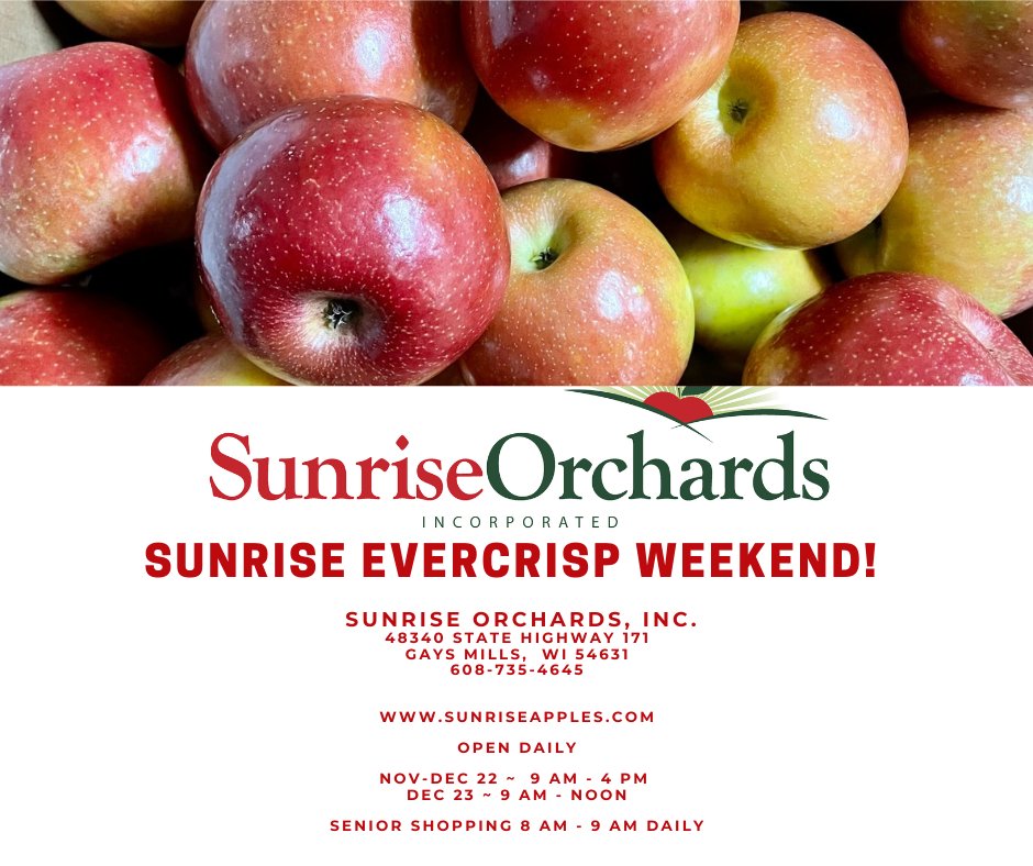 EverCrisp® Apple Weekend Nov. 6th - 7th! + New EverCrisp® Cider Available This Weekend ONLY!