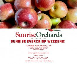 EverCrisp® Weekend at Sunrise Orchards Nov 6 and 7!