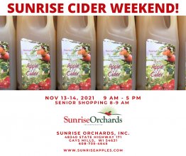 Cider Weekend at Sunrise Orchards Nov 13 - 14!