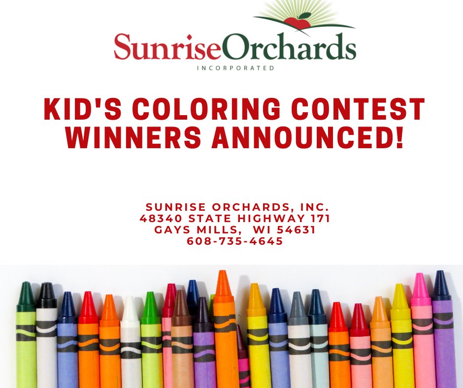 Coloring Contest Winners Announced!