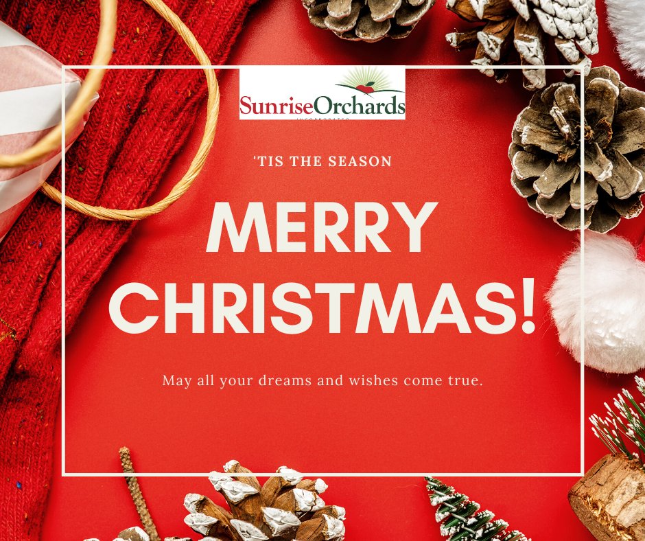 Merry Christmas from Sunrise Orchards!