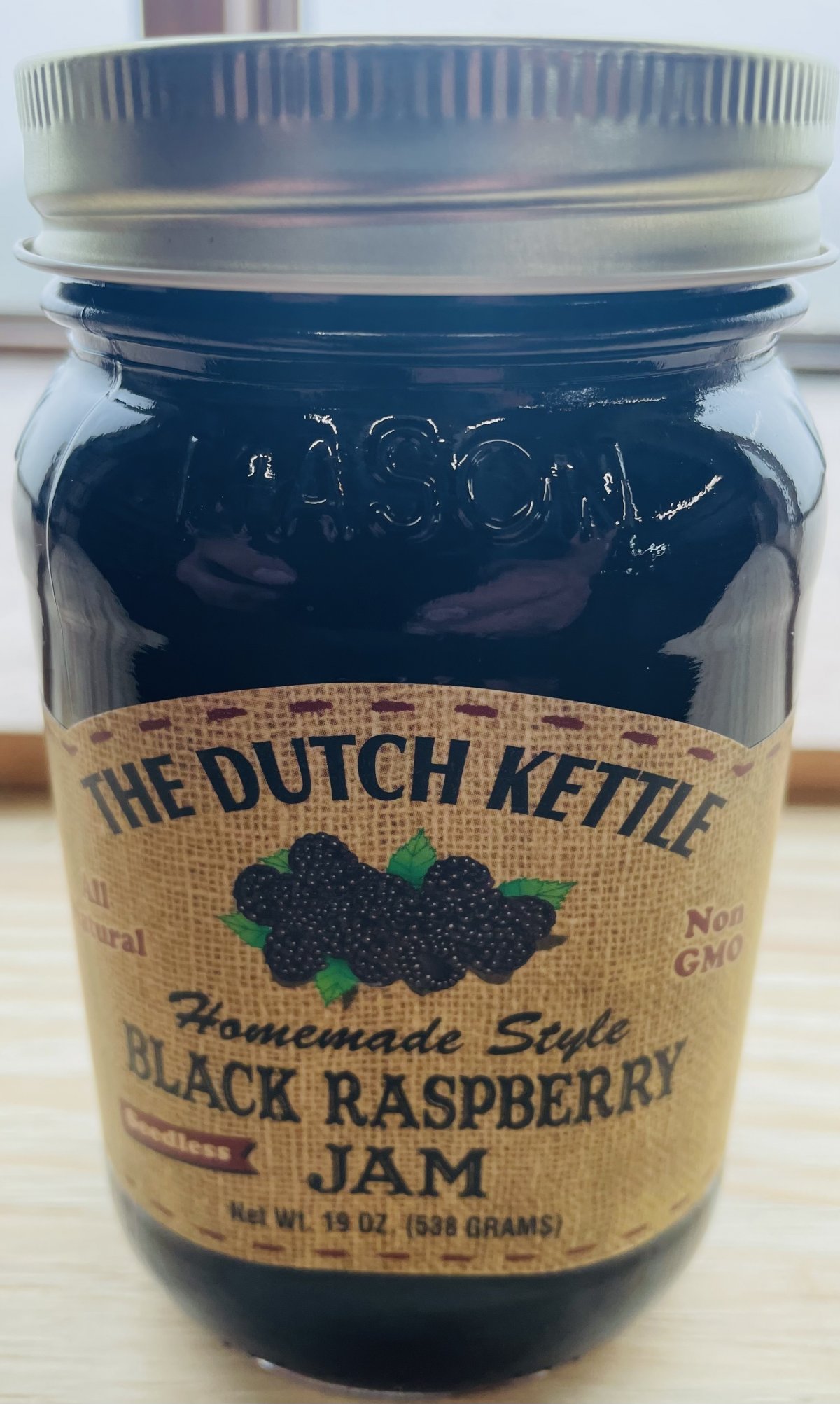 The Dutch Kettle Black Raspberry Seedless Jam19 oz Jams and Jellies