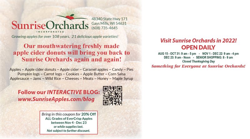 Sunrise Orchards Postcard 1