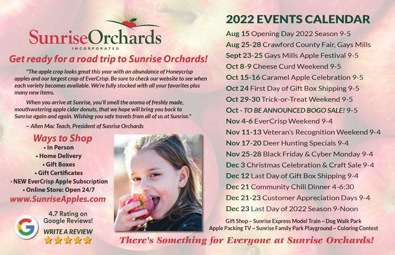 Sunrise Orchards Postcard 2