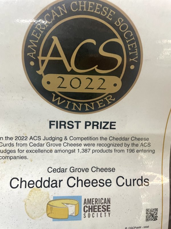 Wisconsin Cheese Curds takes First Prize!  Find them at Sunrise Orchards