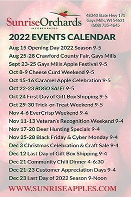 2022 Events Calendar