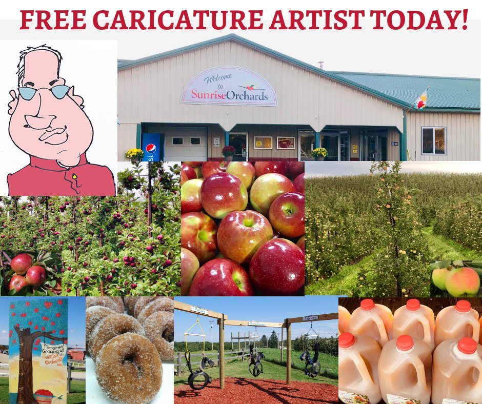 FREE Caricatures at Sunrise Orchards Saturday November 5th