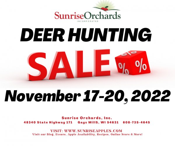 Deer Hunting SALE - Nov 17th-20th!