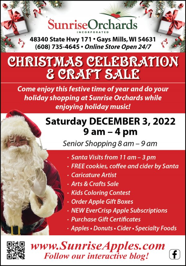 Christmas Celebration & Craft SALE - Saturday Dec 3rd + Weekend Specials