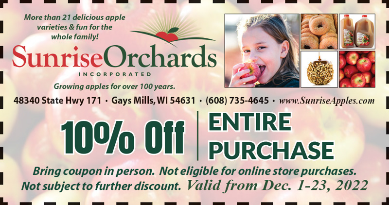 Sunrise Orchards Coupon - 10% Off Entire Purchase!