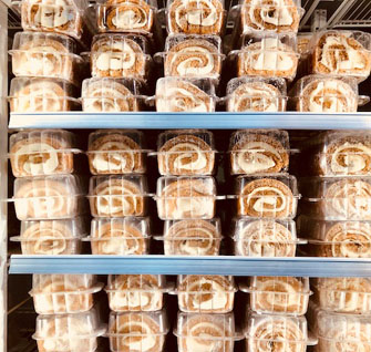 Prepared Apple Pies at Sunrise Apple Store Pumpkin Logs at Sunrise Apple Store
