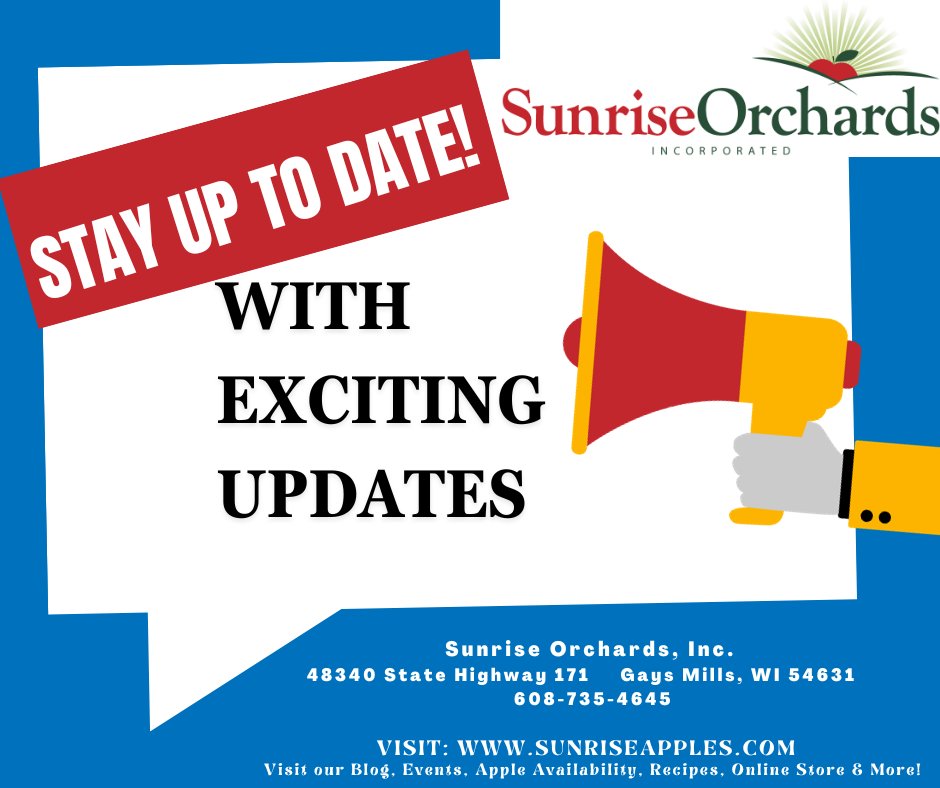 How Do You Stay Up To Date With All the Exciting News and Updates From Sunrise Orchards?