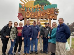 Wisconsin Dep.t of Agriculture a Senator & Representative Visits Sunrise Orchards & Gays Mills!