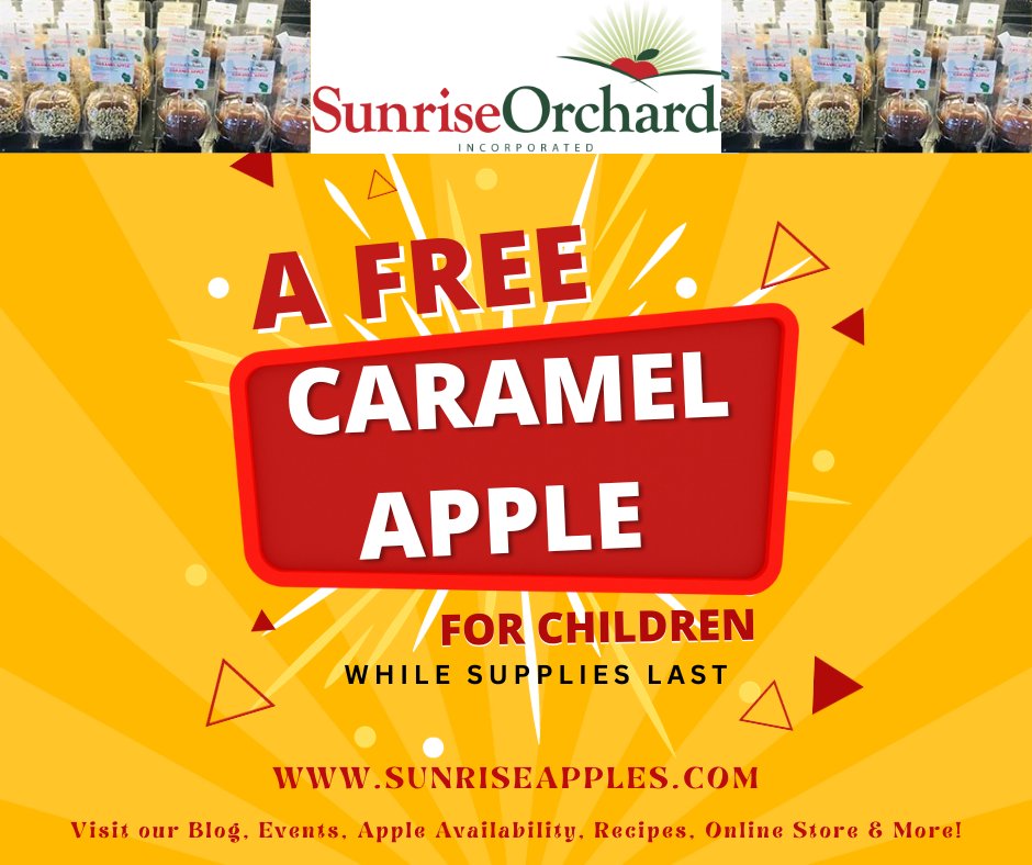 A FREE Caramel Apple For Children While Supplies Last
