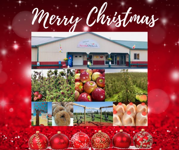 Merry Christmas from Sunrise Orchards!
