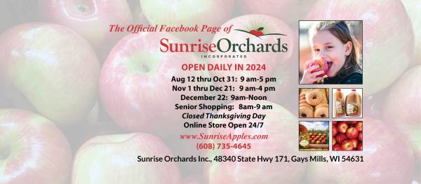 Sunrise Orchards 2024 Dates & Hours