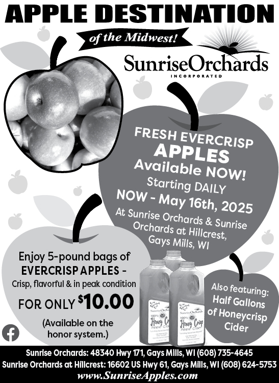 Apples & Cider Available until May 16th!