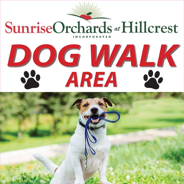Dog Walk Area Sign