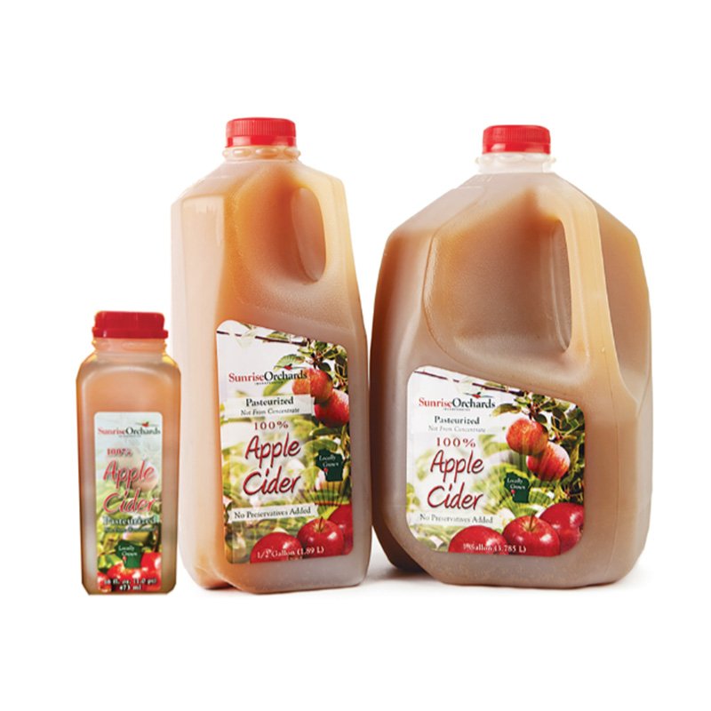 Apple Cider for sale at Sunrise Orchards