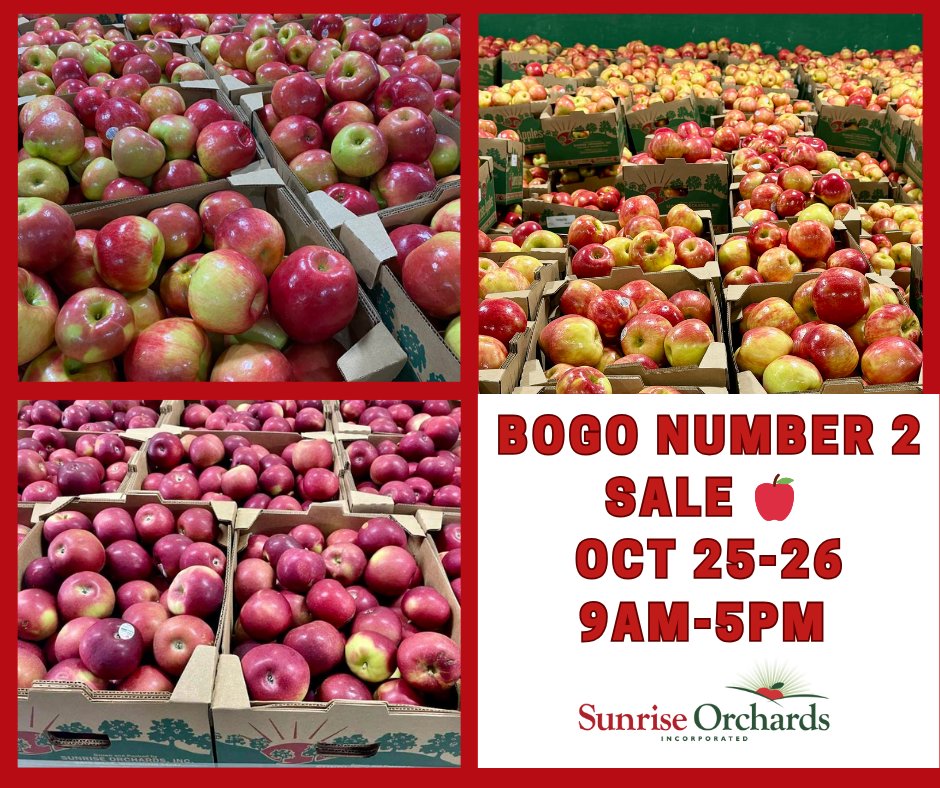 🍎 BOGO SALE — You read that right! Oct. 25-26: 8am-5pm