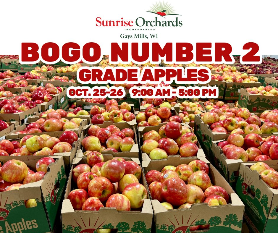🍎 BOGO SALE — You read that right! Oct. 25-26: 9am-5pm