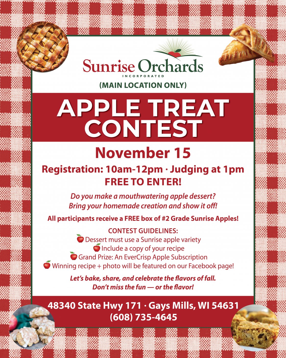 Apple Treat Contest November 15! (Main Location Only)