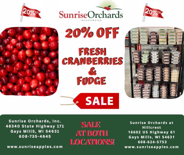 20% SALE GOING ON NOW!