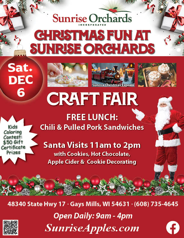 Join us Dec 6th Christmas Fun Event: Craft Fair, FREE Lunch, Santa and much more!