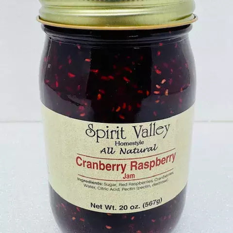 Spirit Valley Cranberry Raspberry Jam-20 oz