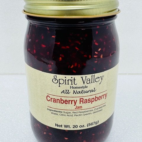 Spirit Valley Cranberry Raspberry Jam-20 oz
