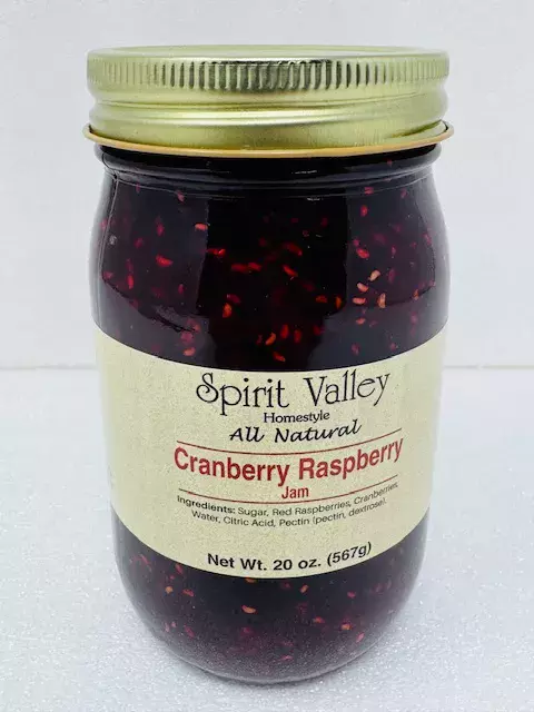 Spirit Valley Cranberry Raspberry Jam-20 oz