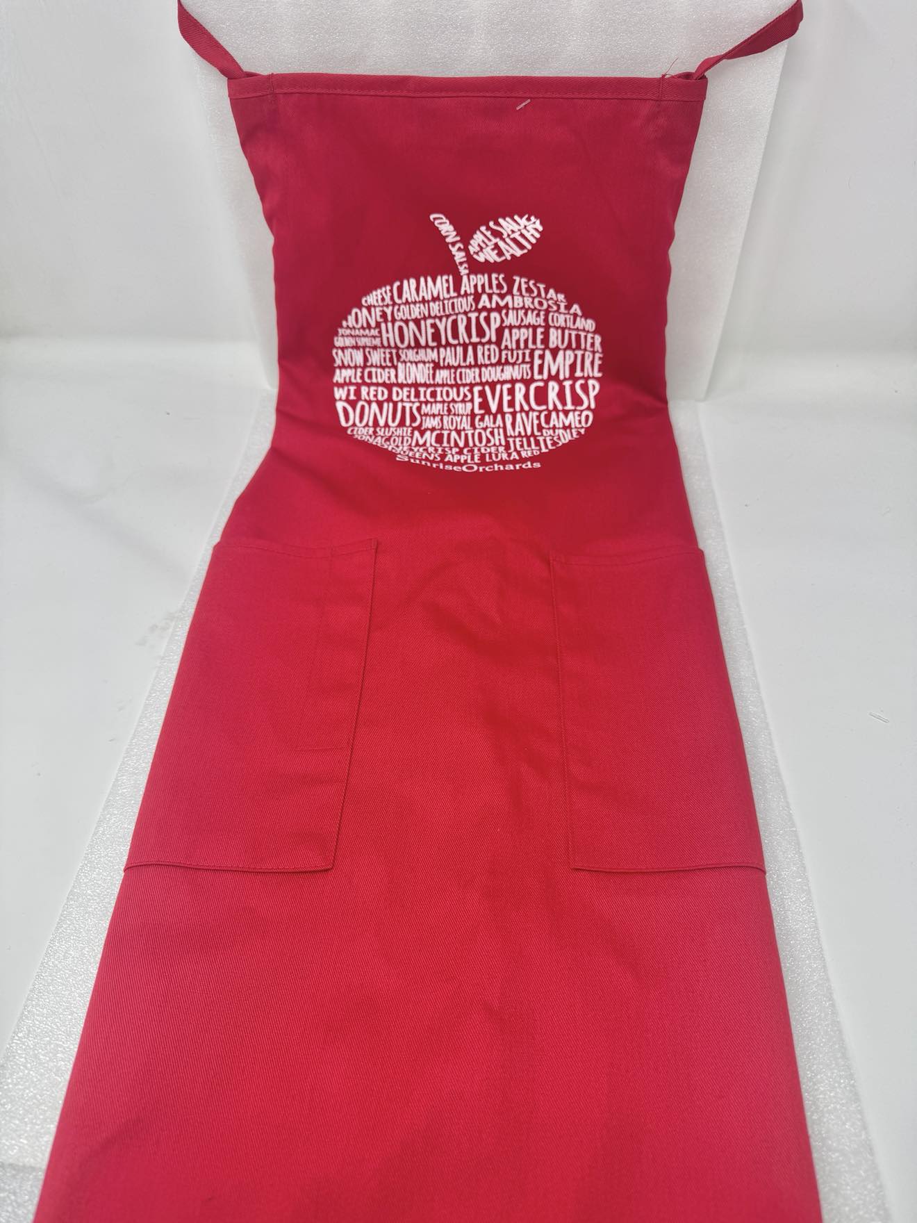Sunrise Orchards Apron-Red
