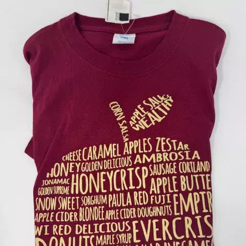 Sunrise Orchards Small T-Shirt-Maroon