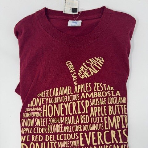 Sunrise Orchards Small T-Shirt-Maroon