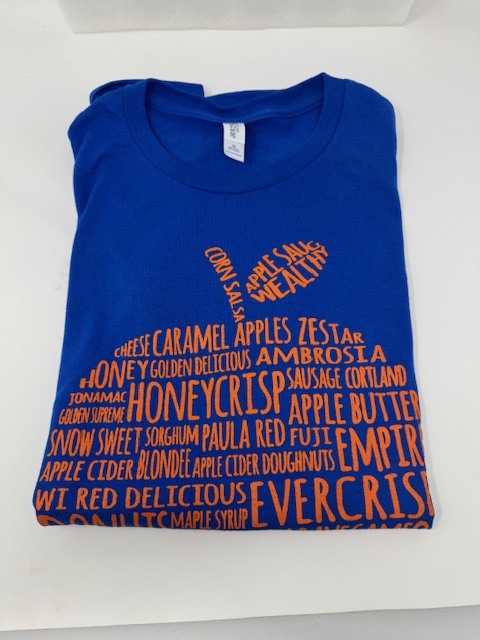 Sunrise Orchards Small T-Shirt-Royal Blue