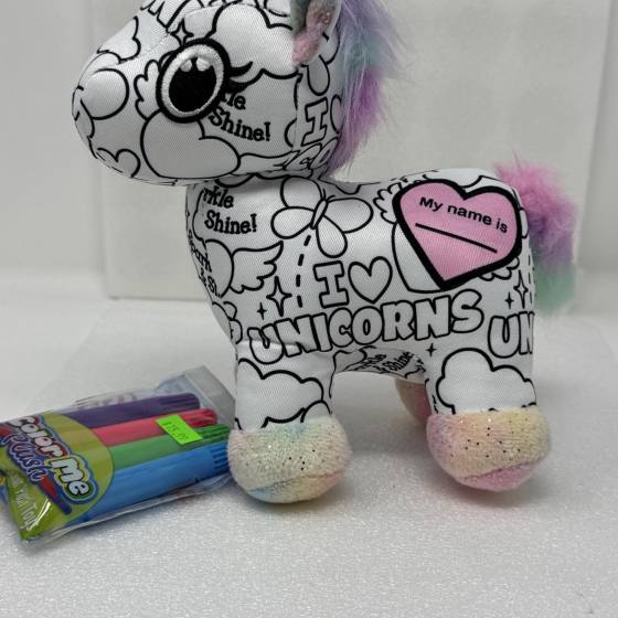 Plush Toy Coloring Unicorn-9"