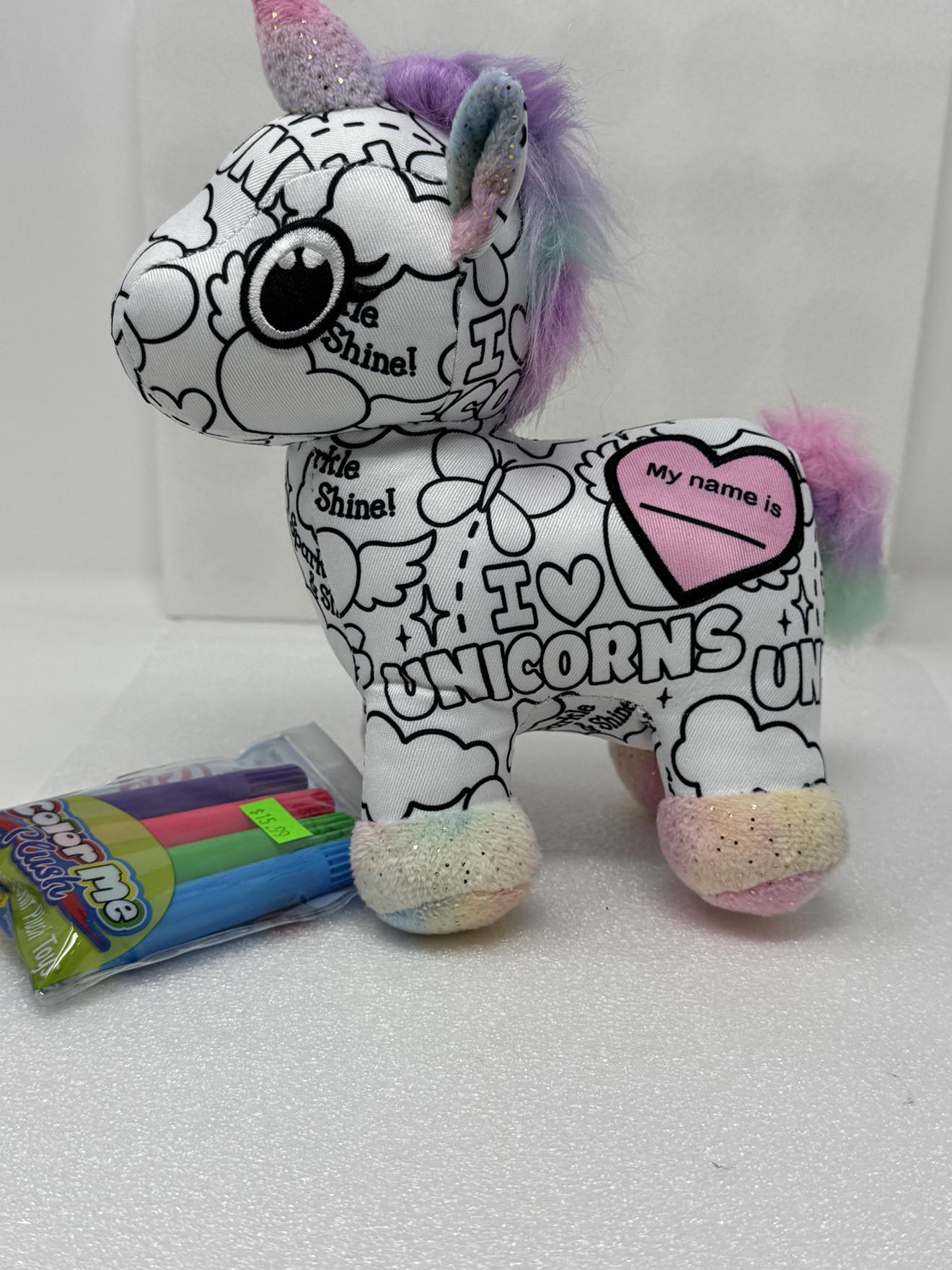 Plush Toy Coloring Unicorn-9"